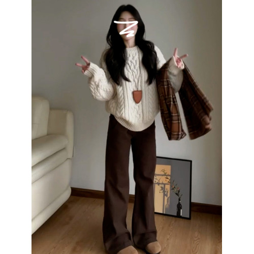 慵懶高級感麻花白色毛衣女春秋冬季2025年新款內搭外穿針織衫上衣