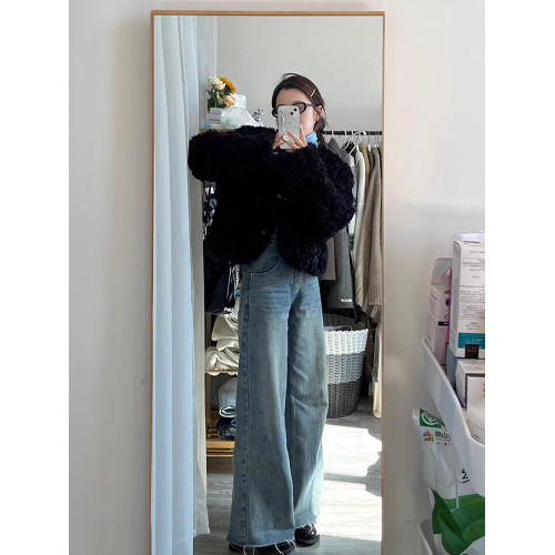 黑色羊羔毛外套女冬季新款卷卷毛高級感軟糯加厚保暖毛絨短款上衣 黑色羊羔毛外套女冬季新款卷卷毛高級感軟糯加厚保暖毛絨短款上衣