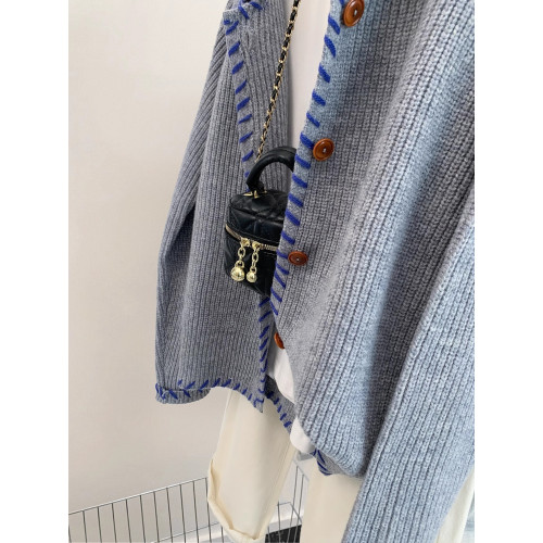 灰色翻領羊毛毛衣外套女早秋春秋新款外穿高級感慵懶針織開衫上衣 灰色翻領羊毛毛衣外套女早秋春秋新款外穿高級感慵懶針織開衫上衣