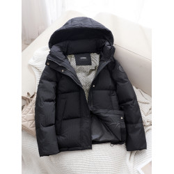 白鵞絨羽絨服女寬鬆連帽2025新款韓版顯瘦保暖加厚大鵞冬裝外套潮