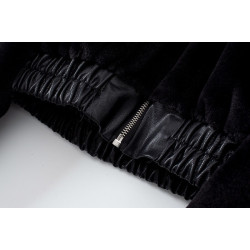 2025春秋新款可愛毛毛絨收腰高級感保暖短款加厚連帽毛茸茸外套女