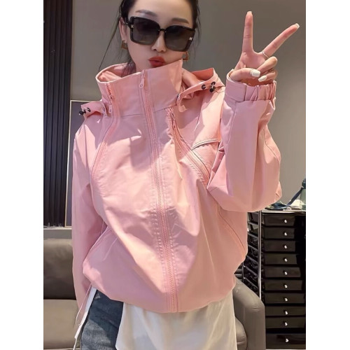 歐貨拉鍊沖鋒衣女2025秋季新款設計感韓版氣質百搭短款連帽登山服 歐貨拉鍊沖鋒衣女2025秋季新款設計感韓版氣質百搭短款連帽登山服