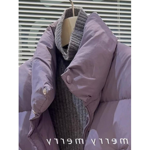 牛X貨 巨炸裂!紫色短款羽絨服外套女冬季寬松立領白鴨絨背心馬甲 牛X貨 巨炸裂!紫色短款羽絨服外套女冬季寬松立領白鴨絨背心馬甲