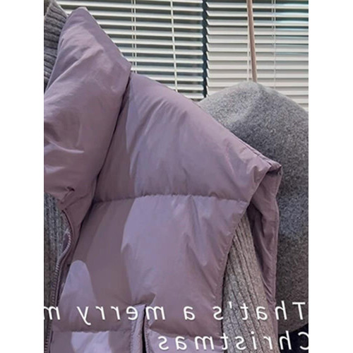 牛X貨 巨炸裂!紫色短款羽絨服外套女冬季寬松立領白鴨絨背心馬甲 牛X貨 巨炸裂!紫色短款羽絨服外套女冬季寬松立領白鴨絨背心馬甲