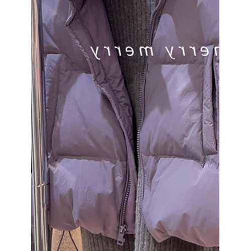 牛X貨 巨炸裂!紫色短款羽絨服外套女冬季寬松立領白鴨絨背心馬甲 牛X貨 巨炸裂!紫色短款羽絨服外套女冬季寬松立領白鴨絨背心馬甲