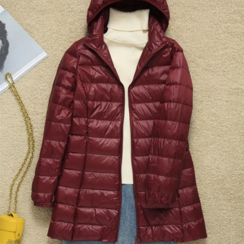 秋冬加肥加大碼輕薄羽絨服女中長款胖mm輕便外套200斤媽媽胖妹妹 秋冬加肥加大碼輕薄羽絨服女中長款胖mm輕便外套200斤媽媽胖妹妹