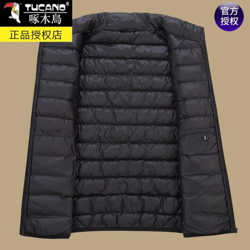 啄木鳥輕薄羽絨服男冬季新款超薄款立領短款爸爸保暖內穿內膽外套 啄木鳥輕薄羽絨服男冬季新款超薄款立領短款爸爸保暖內穿內膽外套