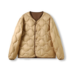 S雙面穿情侶羽絨服 山系戶外男女寬松日系輕薄冬季保暖外套羽絨服