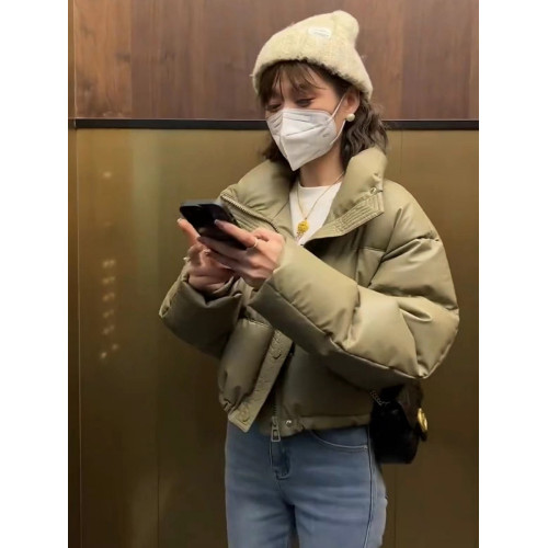 歐貨免洗PU皮短款羽絨服女2025冬季新款時尚加厚立領小個子麵包服 歐貨免洗PU皮短款羽絨服女2025冬季新款時尚加厚立領小個子麵包服