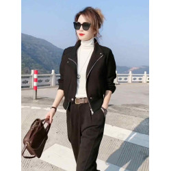 初秋新款小個子高級感棒球服短款外套女2025春秋休閒爆款夾克上衣