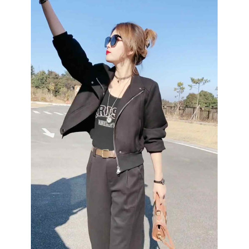 初秋新款小個子高級感棒球服短款外套女2025春秋休閒爆款夾克上衣 初秋新款小個子高級感棒球服短款外套女2025春秋休閒爆款夾克上衣