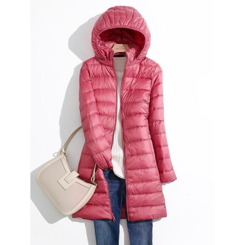 優品羽絨服女中長款修身顯瘦可脫卸帽輕便大碼薄外套冬季輕薄保暖 優品羽絨服女中長款修身顯瘦可脫卸帽輕便大碼薄外套冬季輕薄保暖