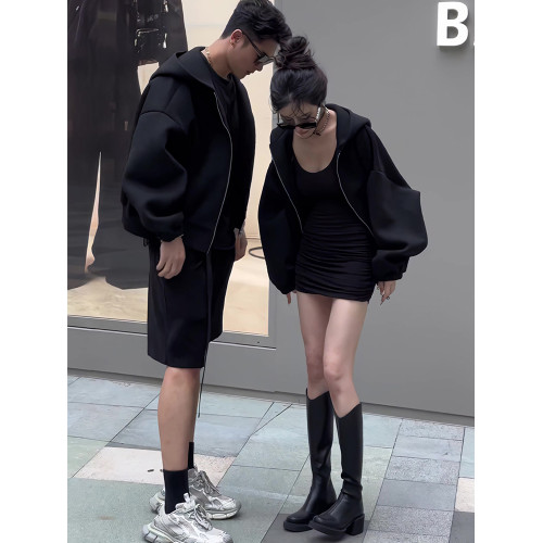 【有貨的】連帽外套女寬松慵懶風棒球服休閒ins衛衣2025春秋加厚 【有貨的】連帽外套女寬松慵懶風棒球服休閒ins衛衣2025春秋加厚