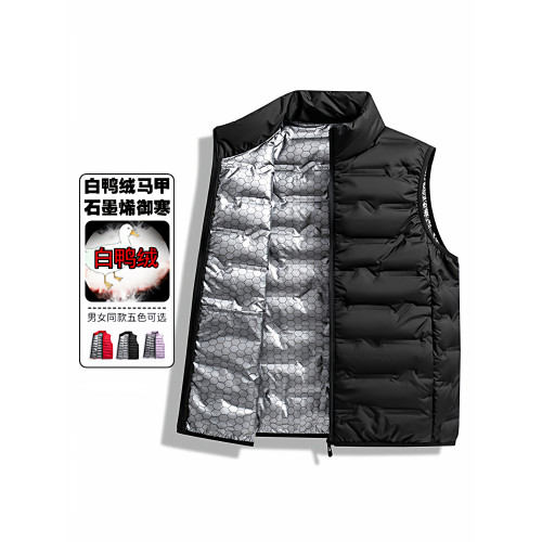 白鴨絨羽絨馬甲男女同款秋冬背心百搭禦寒石墨烯保暖上衣大碼外套 白鴨絨羽絨馬甲男女同款秋冬背心百搭禦寒石墨烯保暖上衣大碼外套