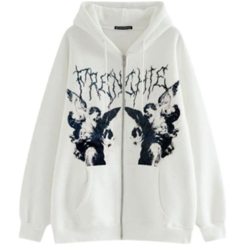 外套女秋冬2025年新款加絨加厚寬松開衫復古連帽日系上衣服潮ins 外套女秋冬2025年新款加絨加厚寬松開衫復古連帽日系上衣服潮ins