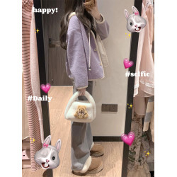 小香風女外套2025新款連帽羊羔毛休閒加厚夾棉高級感別致短款上衣