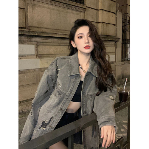 韓系開春情侶裝牛仔外套女2025早初秋季新款超火百搭復古夾克上衣 韓系開春情侶裝牛仔外套女2025早初秋季新款超火百搭復古夾克上衣