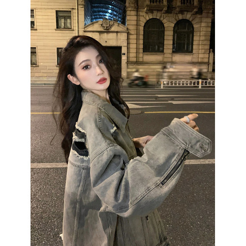 韓系開春情侶裝牛仔外套女2025早初秋季新款超火百搭復古夾克上衣 韓系開春情侶裝牛仔外套女2025早初秋季新款超火百搭復古夾克上衣