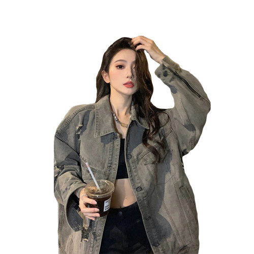 韓系開春情侶裝牛仔外套女2025早初秋季新款超火百搭復古夾克上衣 韓系開春情侶裝牛仔外套女2025早初秋季新款超火百搭復古夾克上衣