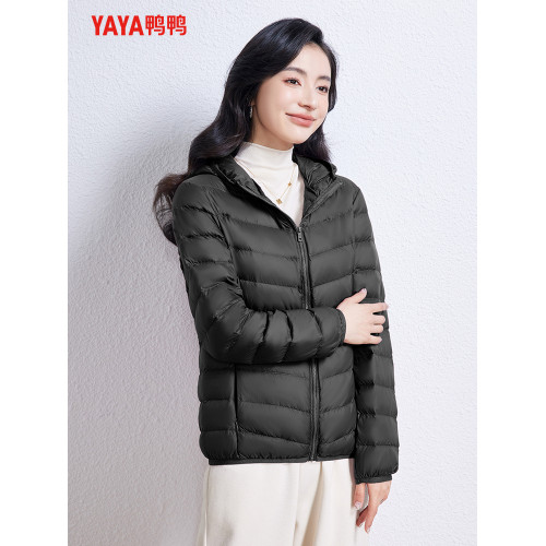 鴨鴨薄羽絨服女士 輕薄 2025新款時尚休閒輕便連帽保暖90鴨絨外套 鴨鴨薄羽絨服女士 輕薄 2025新款時尚休閒輕便連帽保暖90鴨絨外套