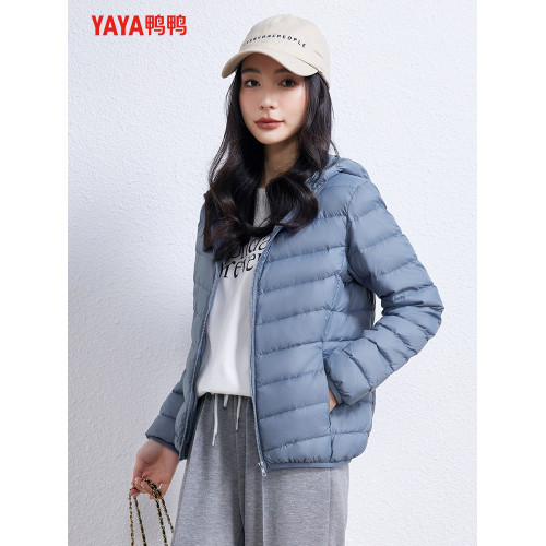 鴨鴨薄羽絨服女士 輕薄 2025新款時尚休閒輕便連帽保暖90鴨絨外套 鴨鴨薄羽絨服女士 輕薄 2025新款時尚休閒輕便連帽保暖90鴨絨外套