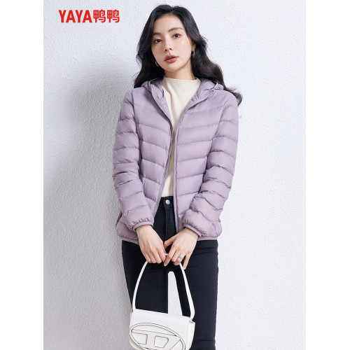 鴨鴨薄羽絨服女士 輕薄 2025新款時尚休閒輕便連帽保暖90鴨絨外套 鴨鴨薄羽絨服女士 輕薄 2025新款時尚休閒輕便連帽保暖90鴨絨外套