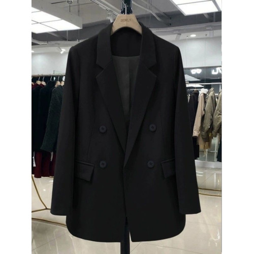 大碼女裝300斤正裝黑色西裝外套胖mm秋季寬松顯瘦百搭小西服ins潮