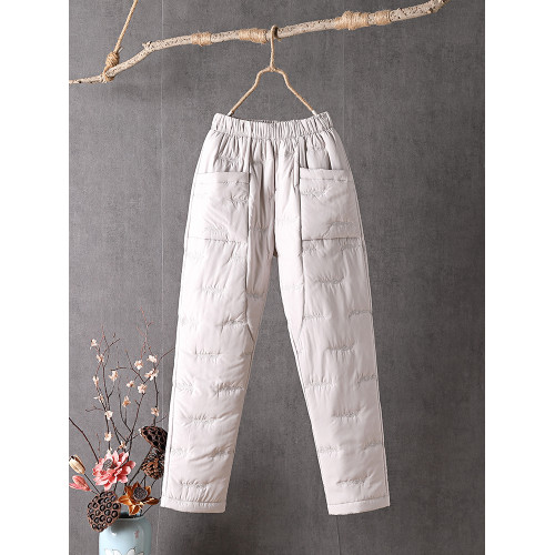 羽絨棉褲女2025外穿加厚保暖大碼修身防風休閒直筒百搭女士棉褲冬 羽絨棉褲女2025外穿加厚保暖大碼修身防風休閒直筒百搭女士棉褲冬