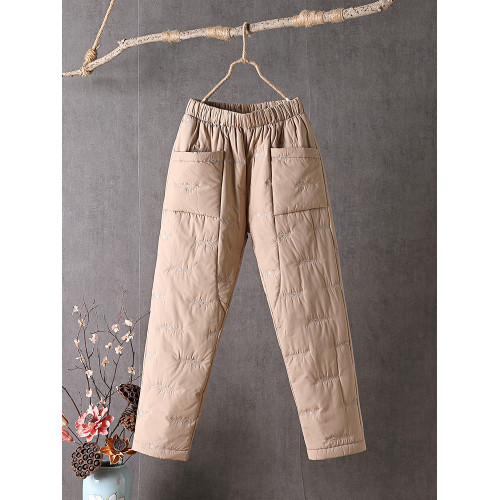 羽絨棉褲女2025外穿加厚保暖大碼修身防風休閒直筒百搭女士棉褲冬 羽絨棉褲女2025外穿加厚保暖大碼修身防風休閒直筒百搭女士棉褲冬