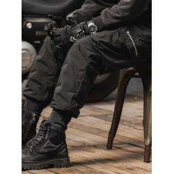 90鴨絨羽絨褲男款冬季加厚防寒外穿束腳工裝褲子女士潮牌休閒長褲