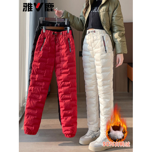 雅鹿羽絨褲女外穿2025新款時尚爆款冬季保暖防寒高腰棉褲外穿 雅鹿羽絨褲女外穿2025新款時尚爆款冬季保暖防寒高腰棉褲外穿
