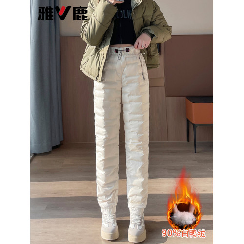 雅鹿羽絨褲女外穿2025新款時尚爆款冬季保暖防寒高腰棉褲外穿 雅鹿羽絨褲女外穿2025新款時尚爆款冬季保暖防寒高腰棉褲外穿