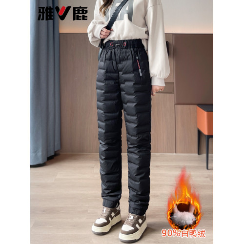 雅鹿羽絨褲女外穿2025新款時尚爆款冬季保暖防寒高腰棉褲外穿 雅鹿羽絨褲女外穿2025新款時尚爆款冬季保暖防寒高腰棉褲外穿