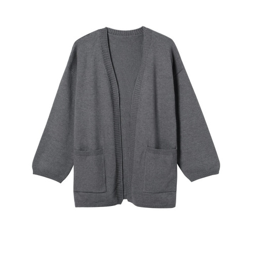 2025年秋冬新款大碼女裝胖MM毛衣開衫外套中長款慵懶風針織上衣潮