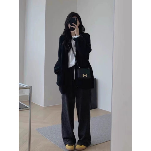 2025年秋冬新款大碼女裝胖MM毛衣開衫外套中長款慵懶風針織上衣潮