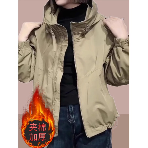 2025新款加絨獨特沖鋒衣外套女士歐貨爆款秋冬春秋款夾克上衣洋氣 2025新款加絨獨特沖鋒衣外套女士歐貨爆款秋冬春秋款夾克上衣洋氣