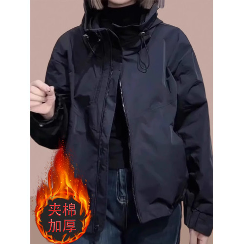 2025新款加絨獨特沖鋒衣外套女士歐貨爆款秋冬春秋款夾克上衣洋氣 2025新款加絨獨特沖鋒衣外套女士歐貨爆款秋冬春秋款夾克上衣洋氣