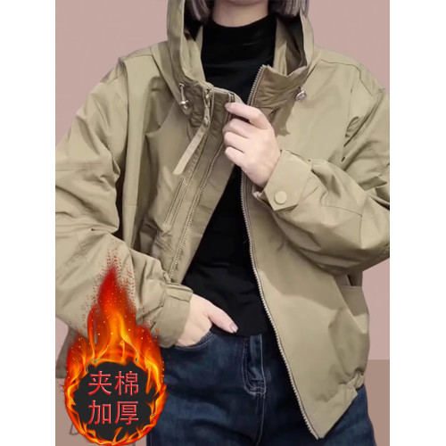 2025新款加絨獨特沖鋒衣外套女士歐貨爆款秋冬春秋款夾克上衣洋氣 2025新款加絨獨特沖鋒衣外套女士歐貨爆款秋冬春秋款夾克上衣洋氣