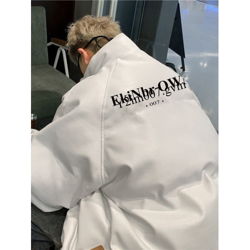 國潮PU皮羽絨服男款冬季寬松痞帥美式潮牌百搭加厚保暖棉服外套 國潮PU皮羽絨服男款冬季寬松痞帥美式潮牌百搭加厚保暖棉服外套