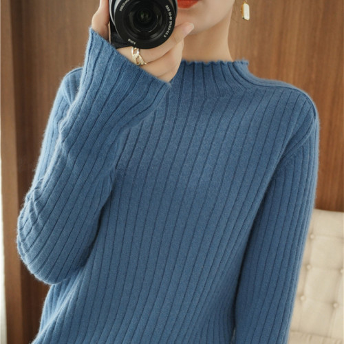 半高領羊絨毛衣女寬松外穿春秋冬爆款洋氣百搭針織上衣中領打底衫 半高領羊絨毛衣女寬松外穿春秋冬爆款洋氣百搭針織上衣中領打底衫