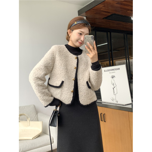 圈圈羊毛90白鴨絨小香風羽絨服外套女2025年冬季新韓版小個子上衣 圈圈羊毛90白鴨絨小香風羽絨服外套女2025年冬季新韓版小個子上衣