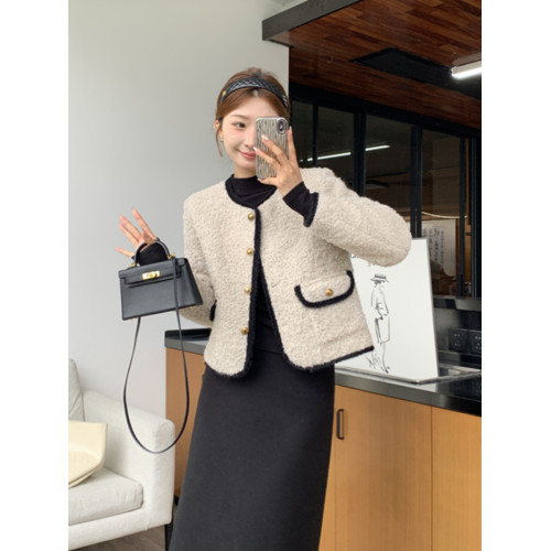 圈圈羊毛90白鴨絨小香風羽絨服外套女2025年冬季新韓版小個子上衣 圈圈羊毛90白鴨絨小香風羽絨服外套女2025年冬季新韓版小個子上衣