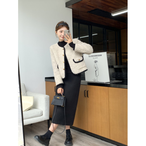 圈圈羊毛90白鴨絨小香風羽絨服外套女2025年冬季新韓版小個子上衣 圈圈羊毛90白鴨絨小香風羽絨服外套女2025年冬季新韓版小個子上衣