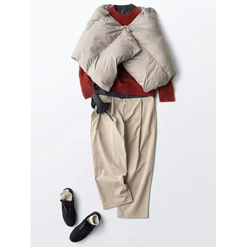 無印日式風披肩女秋冬新款輕量可攜式羽絨外搭加厚保暖鬭篷圍巾 無印日式風披肩女秋冬新款輕量可攜式羽絨外搭加厚保暖鬭篷圍巾