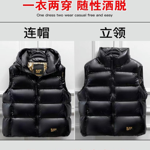 2024新款黑金鵞絨羽絨服女馬夾背心加厚冬季情侶男女同款短款馬甲 2024新款黑金鵞絨羽絨服女馬夾背心加厚冬季情侶男女同款短款馬甲