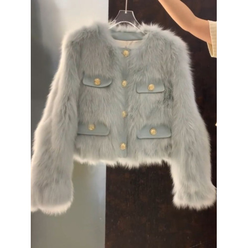 小香風毛毛皮草外套女2025新款秋冬小個子加厚加絨短款皮毛一體 小香風毛毛皮草外套女2025新款秋冬小個子加厚加絨短款皮毛一體