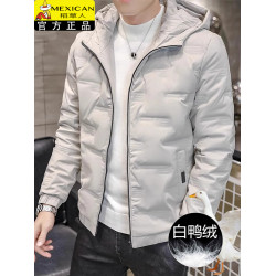輕薄羽絨服男冬季外套加厚保暖冬裝棉服羽絨男款2025新款白色棉襖