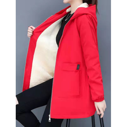 300斤特大碼女裝洋氣風衣秋冬新款中年媽媽休閒秋裝加絨加厚外套