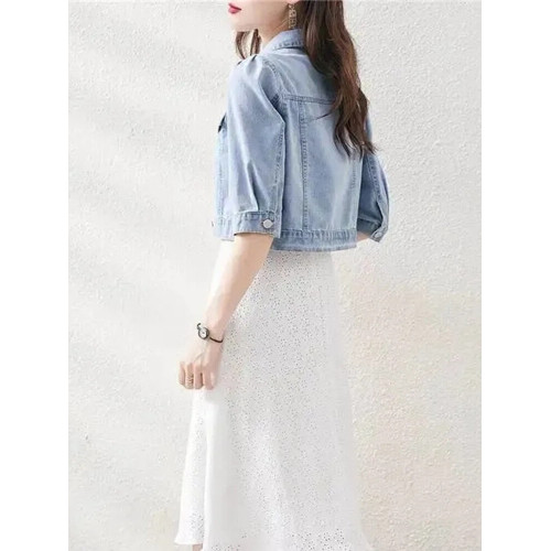 短款牛仔外套女春夏季新款韓版寬松減齡時尚bf小個子束腰上衣夾克 短款牛仔外套女春夏季新款韓版寬松減齡時尚bf小個子束腰上衣夾克
