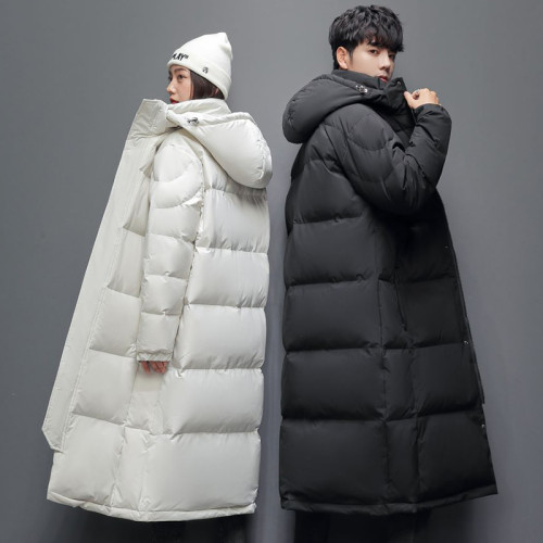 長款過膝羽絨服男女款冬季保暖加厚防風防水中長款白鴨絨大衣外套 長款過膝羽絨服男女款冬季保暖加厚防風防水中長款白鴨絨大衣外套